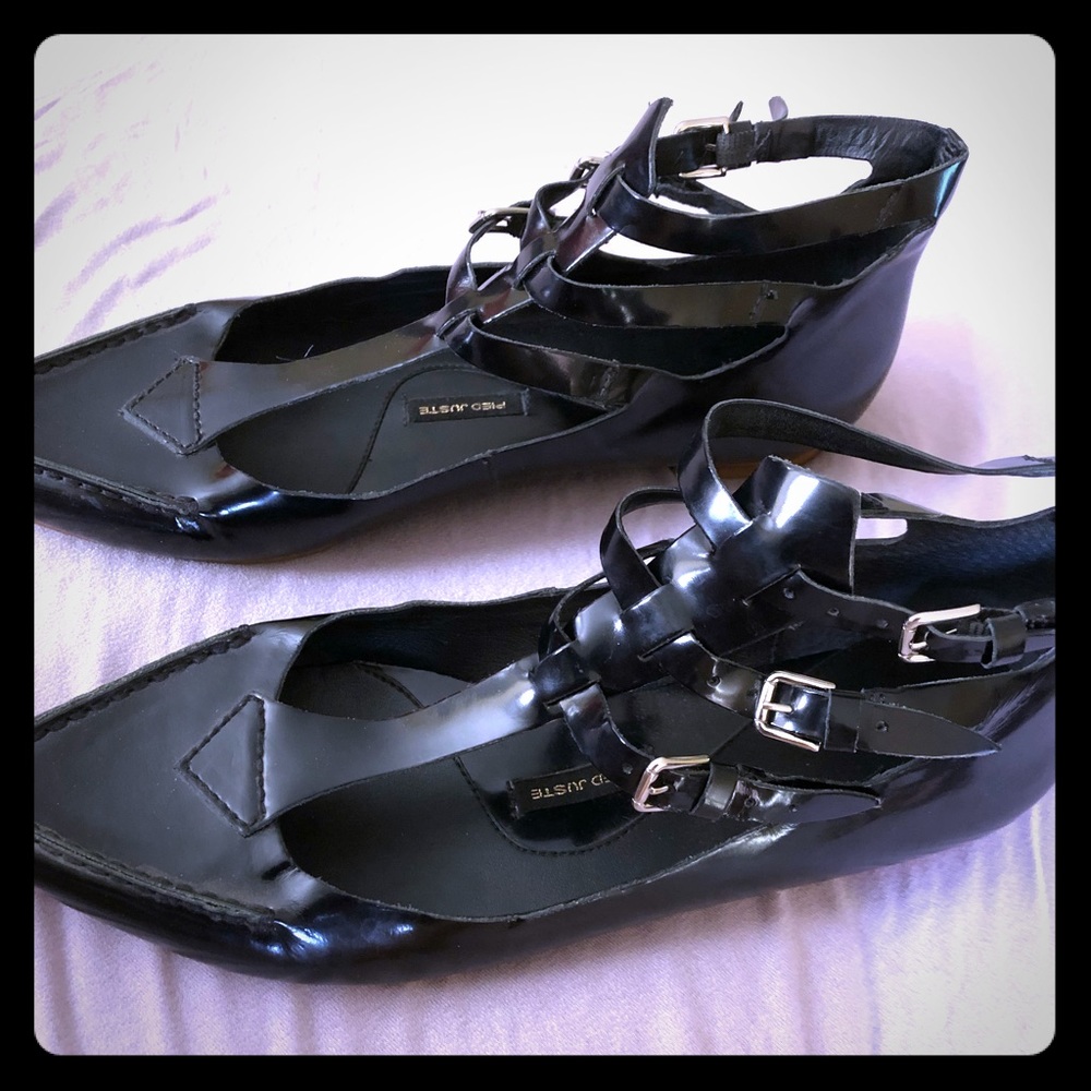 Anthropologie Pied Juste black/silver detail